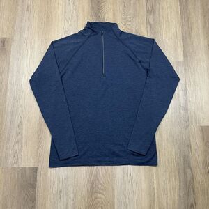 Lululemon Half Zip Shirt Mens Large Blue Metal Vent Tech Athletic Running Gym